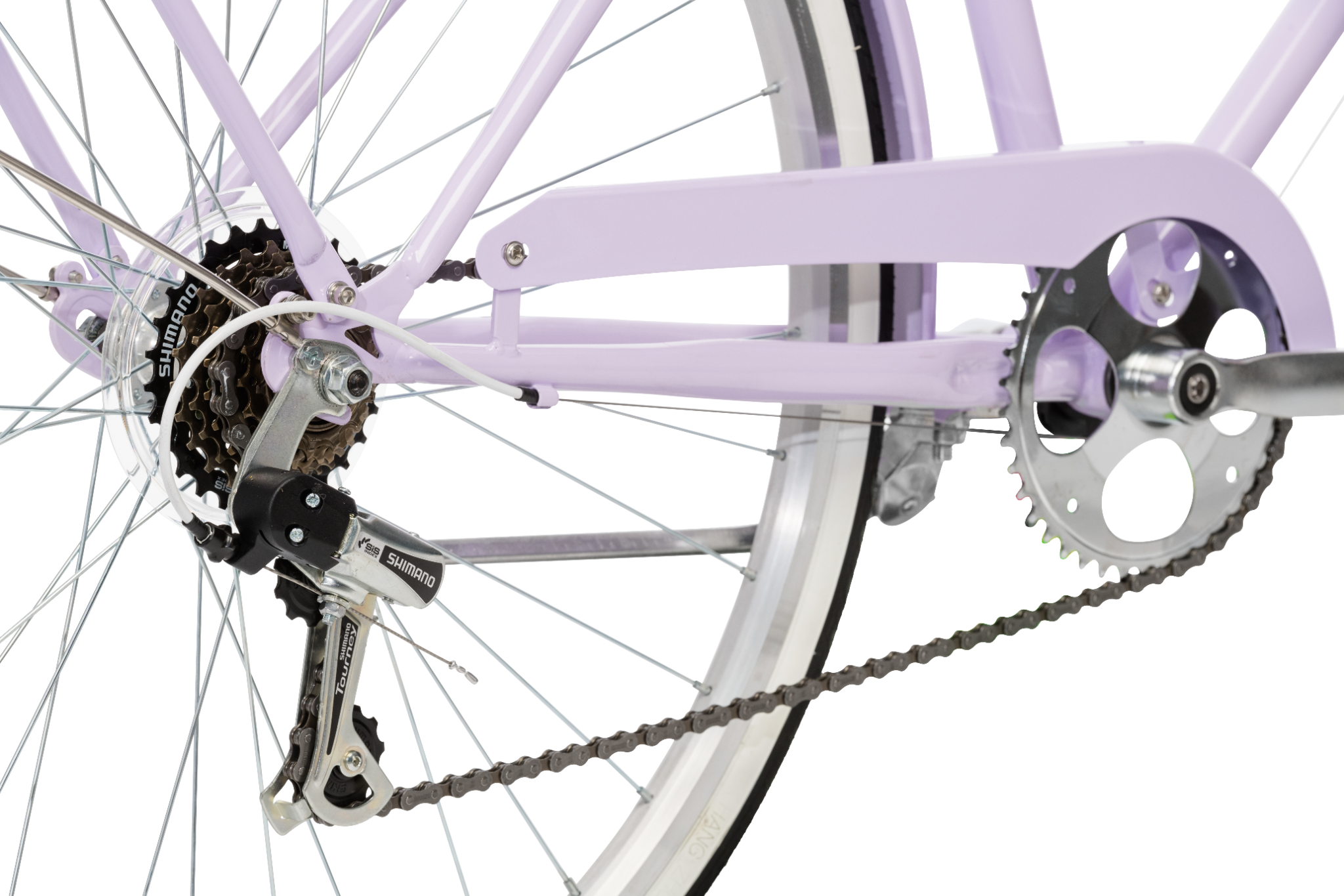 Vélo urbain femme REID Ladies Classic 28" – Lavande – Taille L (52 cm) – 7 vitesses – Élégance et confort