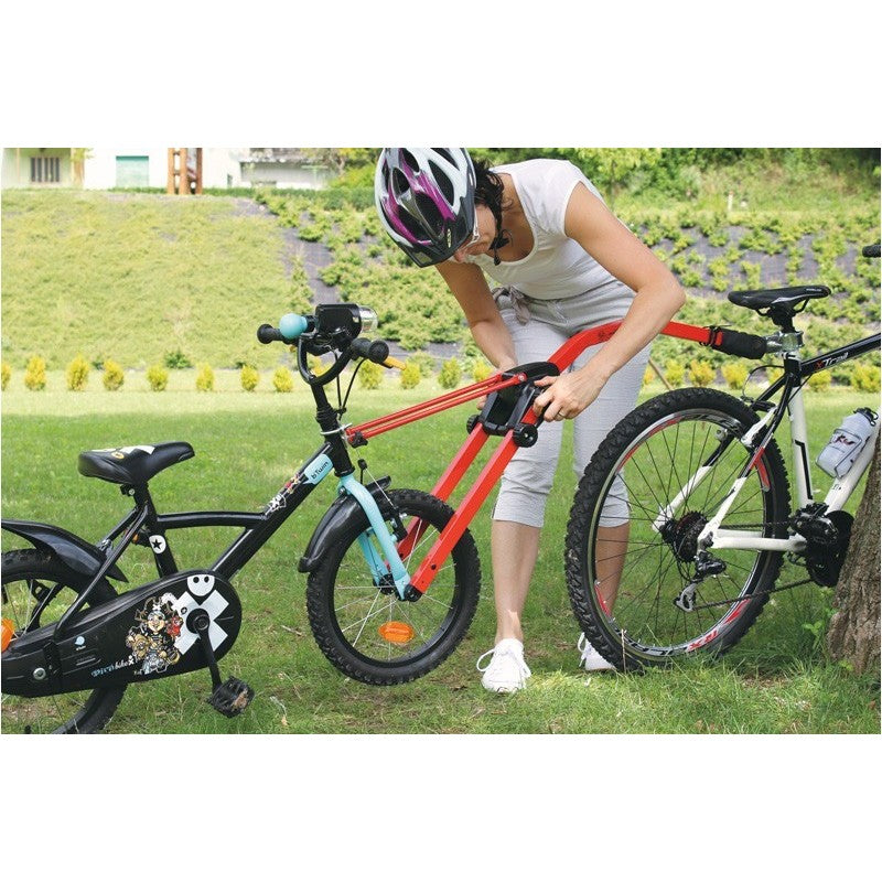 Barre de Remorquage Vélo Enfant Rouge – 10" à 20" – Apprentissage &amp; Sécurité