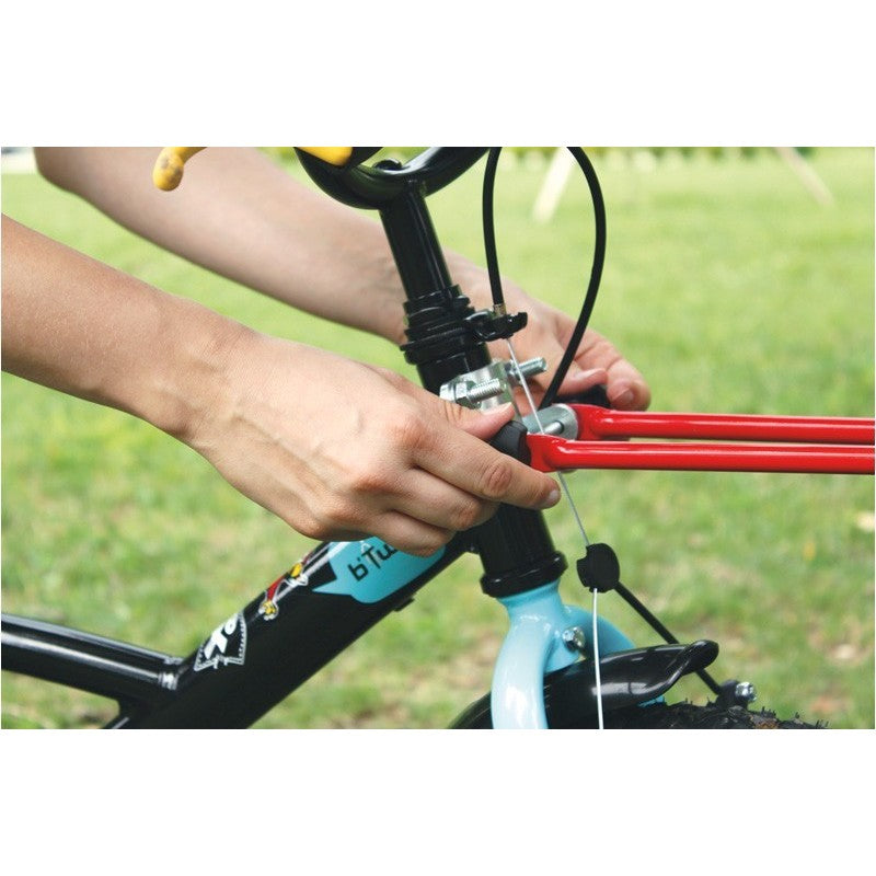 Barre de Remorquage Vélo Enfant Rouge – 10" à 20" – Apprentissage &amp; Sécurité