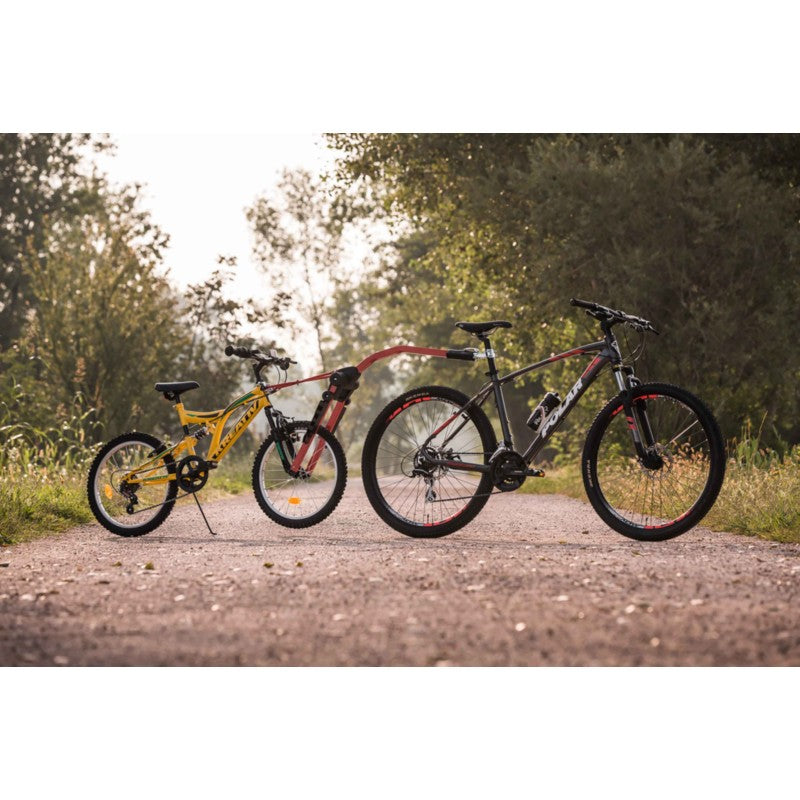 Barre de Remorquage Vélo Enfant Rouge – 10" à 20" – Apprentissage &amp; Sécurité
