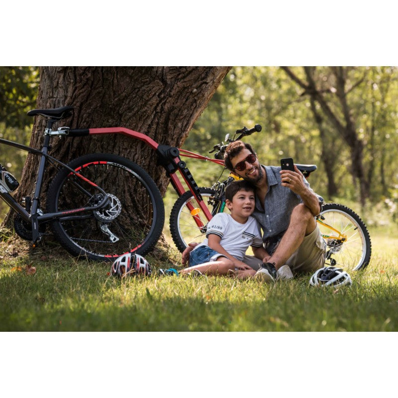 Barre de Remorquage Vélo Enfant Rouge – 10" à 20" – Apprentissage &amp; Sécurité