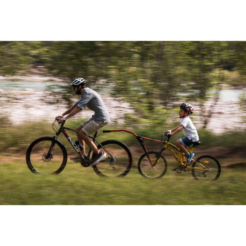 Barre de Remorquage Vélo Enfant Rouge – 10" à 20" – Apprentissage &amp; Sécurité