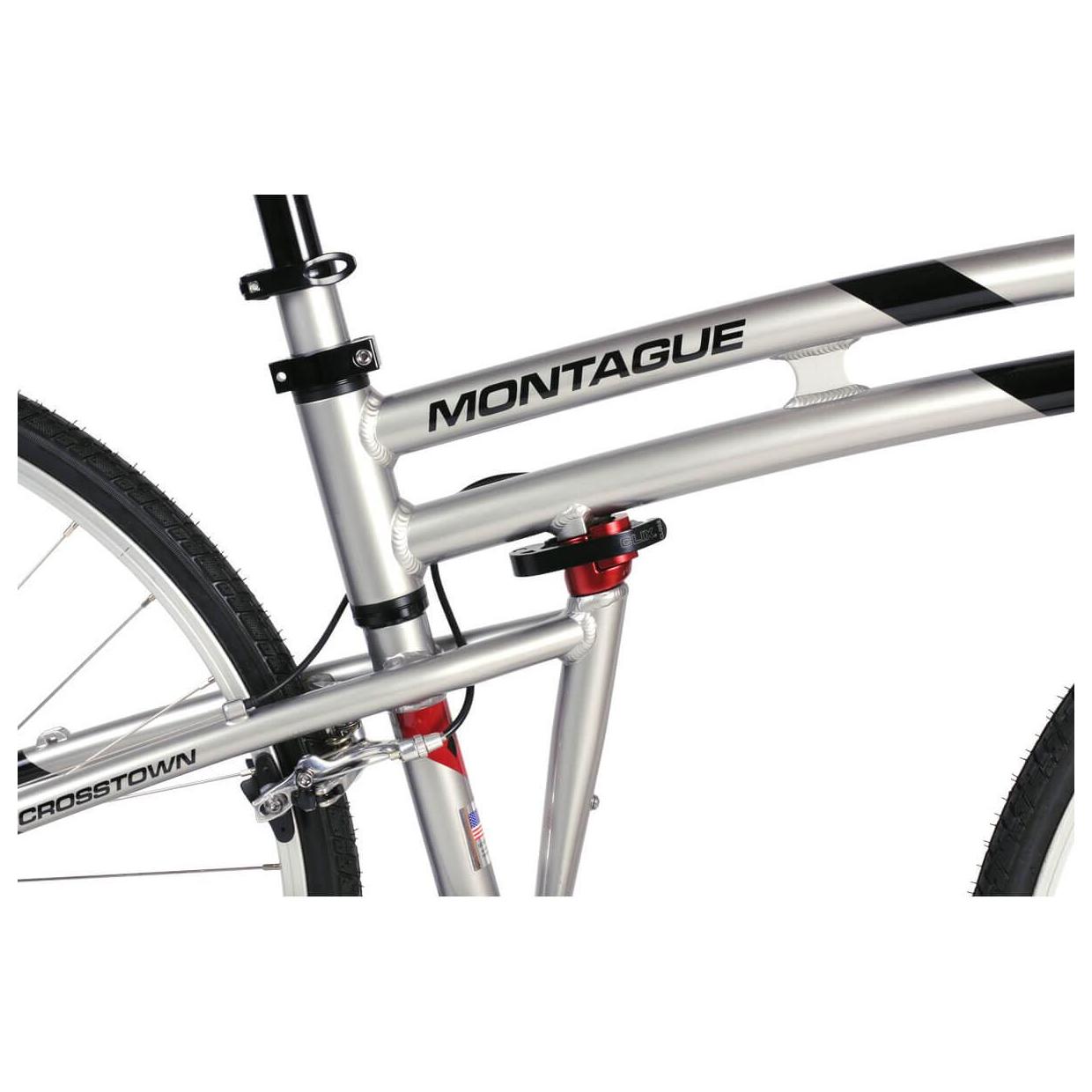 Vélo pliant Montague Crosstown 19" Argent Brillant – Urbain, léger et confortable